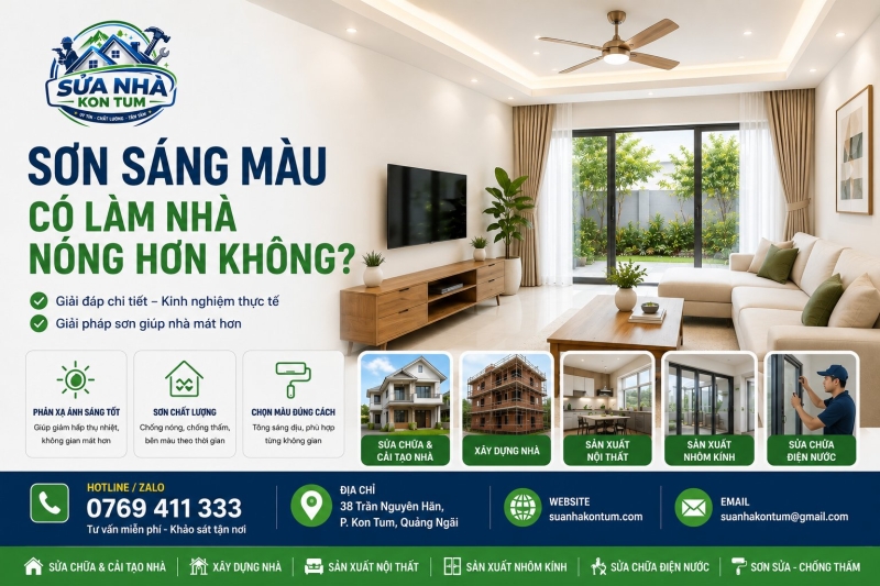 SƠN SÁNG MÀU CÓ LÀM NHÀ NÓNG HƠN KHÔNG?