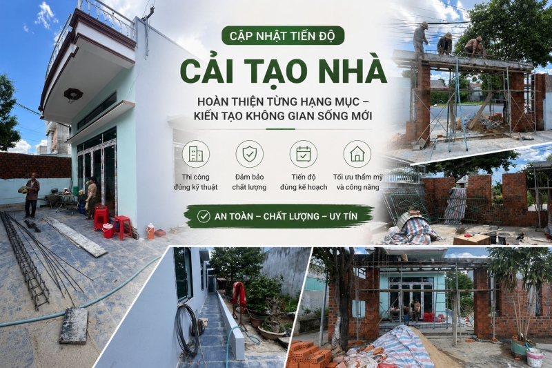 CẬP NHẬT TIẾN ĐỘ CẢI TẠO NHÀ – HOÀN THIỆN DẦN DIỆN MẠO MỚI CHO CÔNG TRÌNH